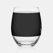 Chihuahua Christmas Santa Ugly Sweater Dog Lover X ステムなしワイングラス (右)