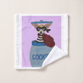 Chihuahua Cookie Thief ウォッシュタオル