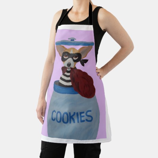 Chihuahua Cookie Thief エプロン (インサイチュ)