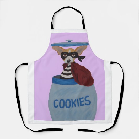 Chihuahua Cookie Thief エプロン (正面)