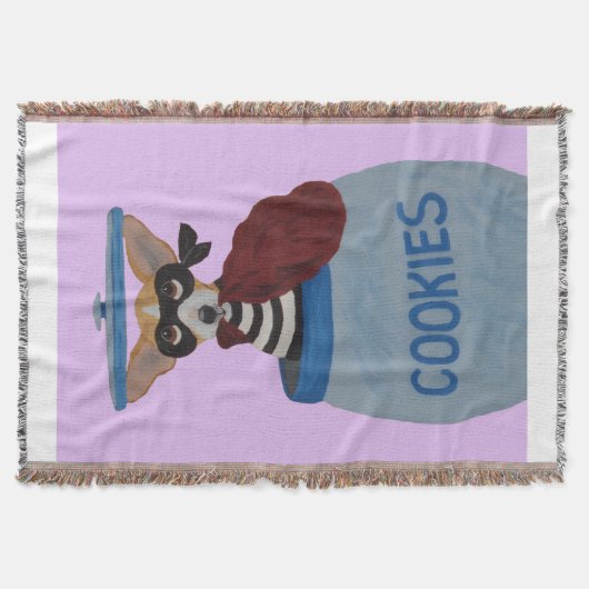 Chihuahua Cookie Thief スローブランケット (正面)