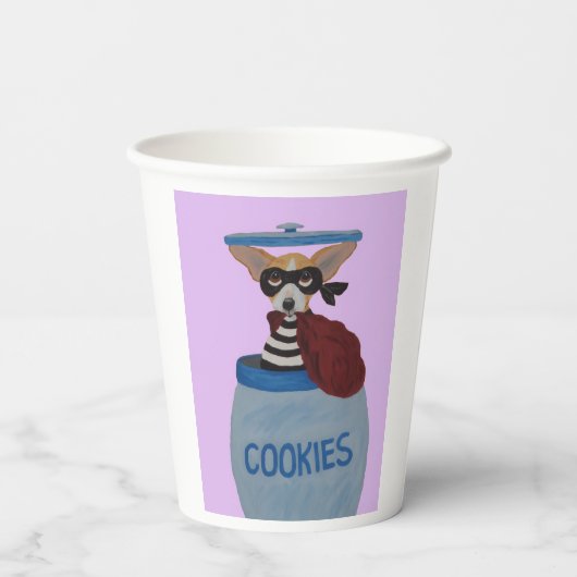 Chihuahua Cookie Thief 紙コップ (裏面)