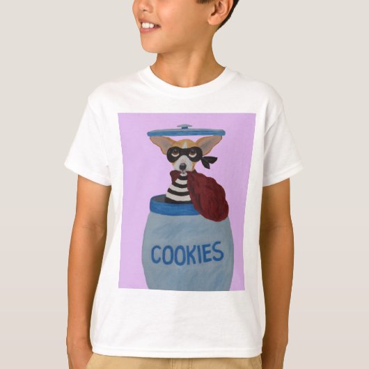 Chihuahua Cookie Thief Tシャツ (正面)