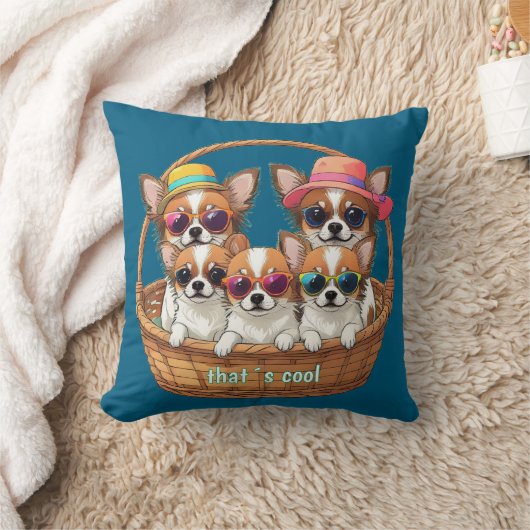 Chihuahua Coole Welpen クッション (ブランケット)
