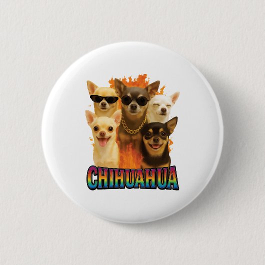 Chihuahua Copy 缶バッジ (正面)