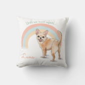 Chihuahua Custom Pillow – Rainbow Bridge Memorial  クッション (正面)