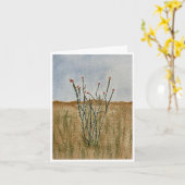 Chihuahua Desert Ocotillo Greeting Card カード (黄色い花)