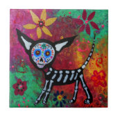 CHIHUAHUA DIA DE LOS MUERTOS TILE タイル (正面)