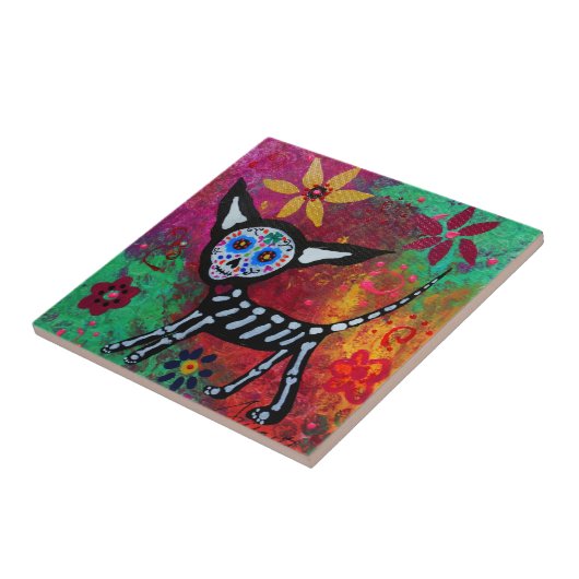 CHIHUAHUA DIA DE LOS MUERTOS TILE タイル (側面)