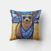 Chihuahua Dog Art - Contemporary Cubist Throw Pill クッション (裏面)
