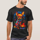 Chihuahua Dog Camping Tシャツ (正面)