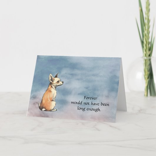 Chihuahua Dog Condolence Sympathy Card シーズンカード (正面)