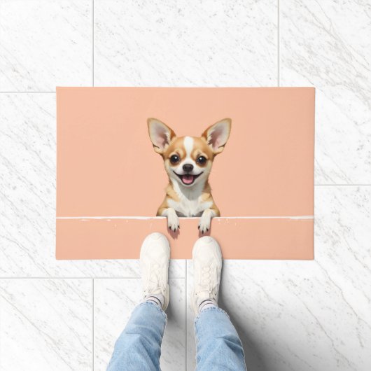 Chihuahua Dog Doormat Art ドアマット (室内)