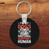 Chihuahua Dog Emotional Suprt Human キーホルダー (正面)