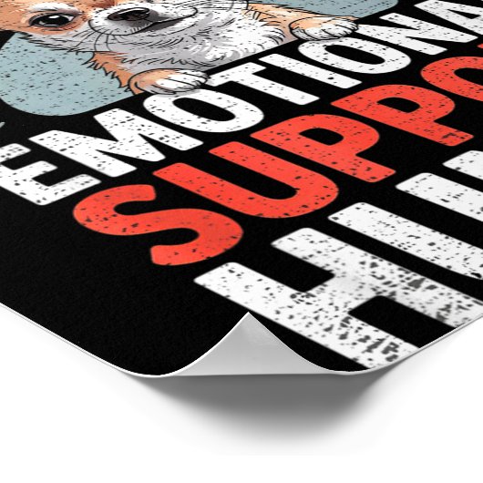 Chihuahua Dog Emotional Suprt Human  ポスター (角)