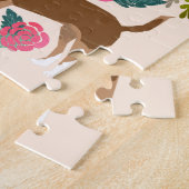 Chihuahua Dog Florals ジグソーパズル (側面)