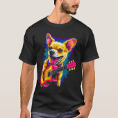 Chihuahua Dog Guitar Tシャツ (正面)