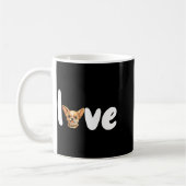 Chihuahua Dog Love For Valentine's Day コーヒーマグカップ (左)