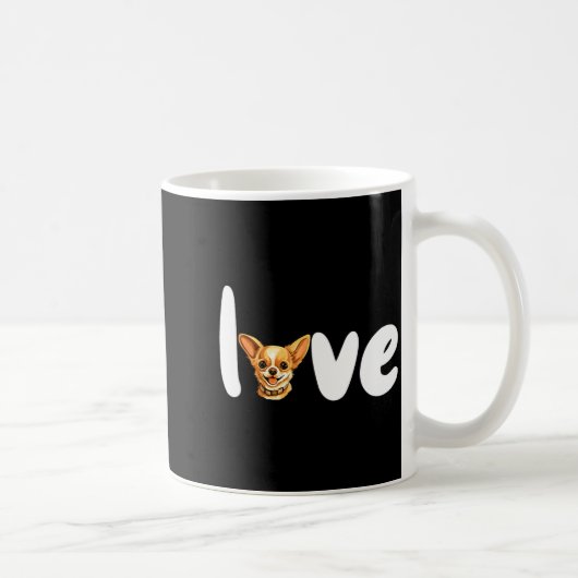 Chihuahua Dog Love For Valentines Day コーヒーマグカップ (右)