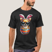 Chihuahua Dog Lover Easter Egg Happy Easter Bunny  Tシャツ (正面)