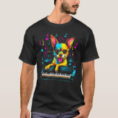 Chihuahua Dog Piano Tシャツ (正面)
