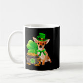 Chihuahua Dog Shamrock St Patricks Day Dog Irish G コーヒーマグカップ (左)