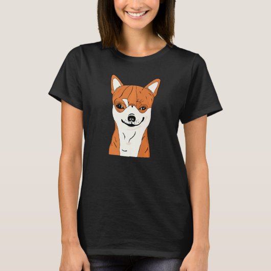 Chihuahua Dog Shirt Funny Chihuahua Smiling Face P Tシャツ (正面)