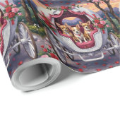 Chihuahua Dog Valentine's Day ラッピングペーパー (ロールコーナー)