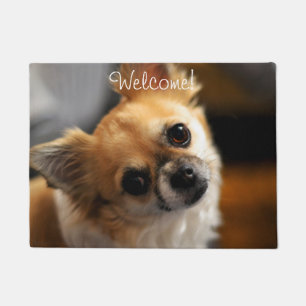 Chihuahua Door Matようこそ写真を追加 ドアマット