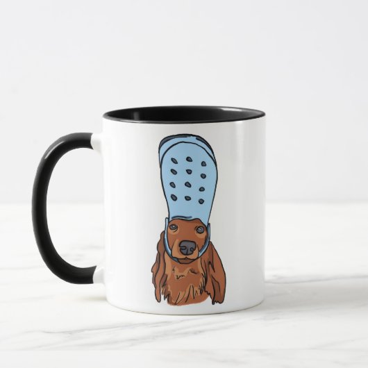 Chihuahua Funny Dog Meme Wearing Crock Mug マグカップ (左)