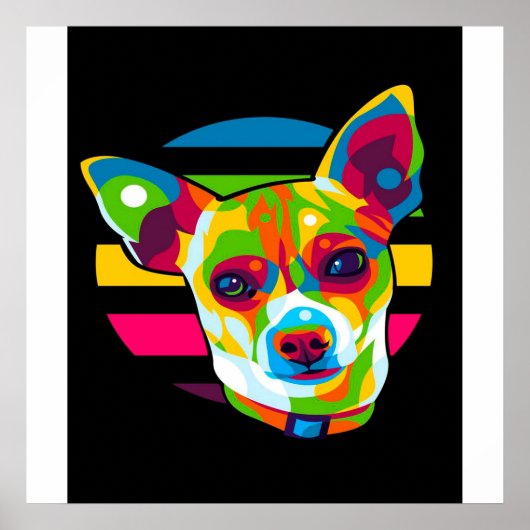 Chihuahua Head_Dog Lover ポスター (正面)