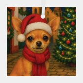 Chihuahua Holiday  ガラスオーナメント (裏面)
