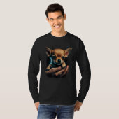 Chihuahua Hug Puppy  Cute Dog Love Tシャツ (正面フル)