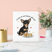 Chihuahua " Id like to eat cheese with you"   アクリルサイン (ウェディング)