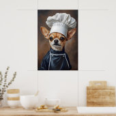 Chihuahua In Chefs Hat Poster, Pet Poster ポスター (キッチン)