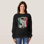 Chihuahua  Italy Flag Italian  Dog Souvenir Pizza  スウェットシャツ (正面フル)
