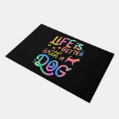 Chihuahua Life is better with my Dog ドアマット (アングル)