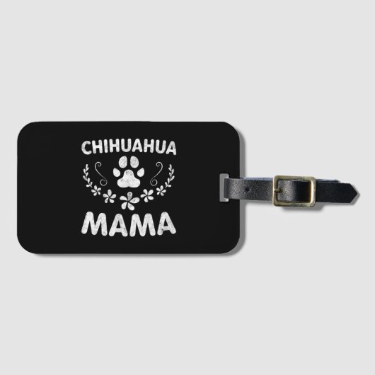 Chihuahua Mama ラゲッジタグ (正面横)