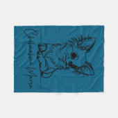 Chihuahua Mama Long Haired Chihuahua Mom Cute Dog  フリースブランケット (正面(横))