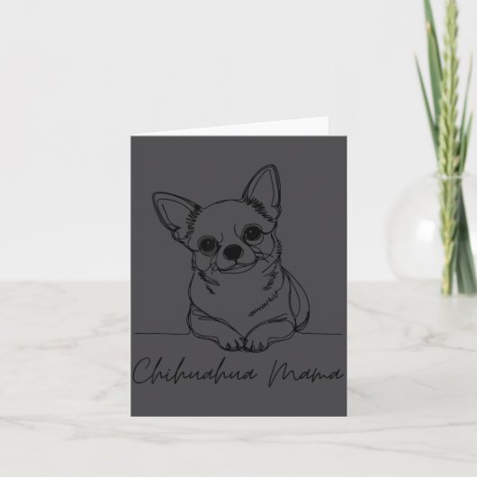 Chihuahua Mama Short Haired Chihuahua Mom Cute Dog カード (正面)