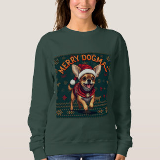 Chihuahua Merry Dogmas  スウェットシャツ
