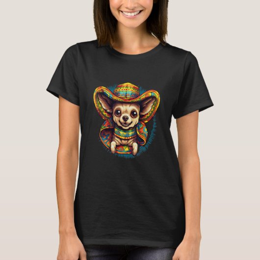 Chihuahua Mexico Cinco de Mayo  Dog Mexican 1 Tシャツ (正面)