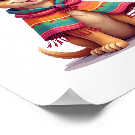 Chihuahua Mexico Cinco de Mayo Funny Dog (1) ポスター (角)