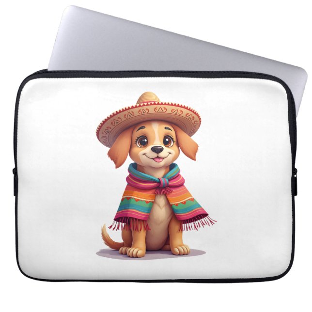 Chihuahua  Mexico  Cinco de Mayo  Funny Dog  (1) ラップトップスリーブ (正面)
