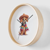 Chihuahua  Mexico  Cinco de Mayo  Funny Dog  (1) 壁時計 (傾斜)