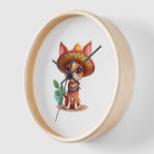 Chihuahua  Mexico  Cinco de Mayo  Funny Dog   (3) 壁時計 (傾斜)