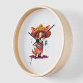 Chihuahua  Mexico  Cinco de Mayo  Funny Dog   (6) 壁時計 (傾斜)