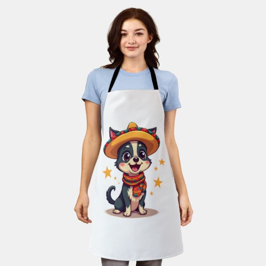 Chihuahua  Mexico  Cinco de Mayo  Funny Dog  Copy エプロン (着用した状態)