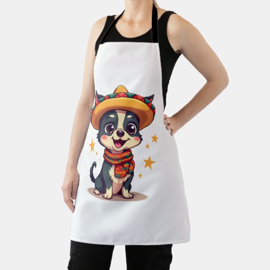 Chihuahua  Mexico  Cinco de Mayo  Funny Dog  Copy エプロン (インサイチュ)