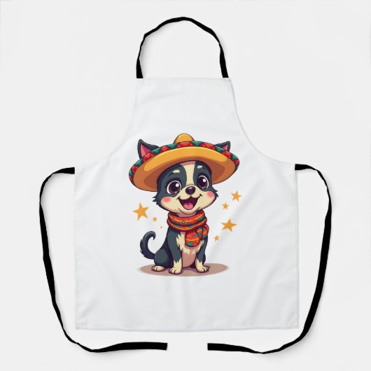 Chihuahua  Mexico  Cinco de Mayo  Funny Dog  Copy エプロン (正面)
